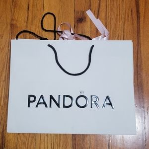 Pandora 1 Large Shopping Bag w ribbon ties 15.5'×12'×6'